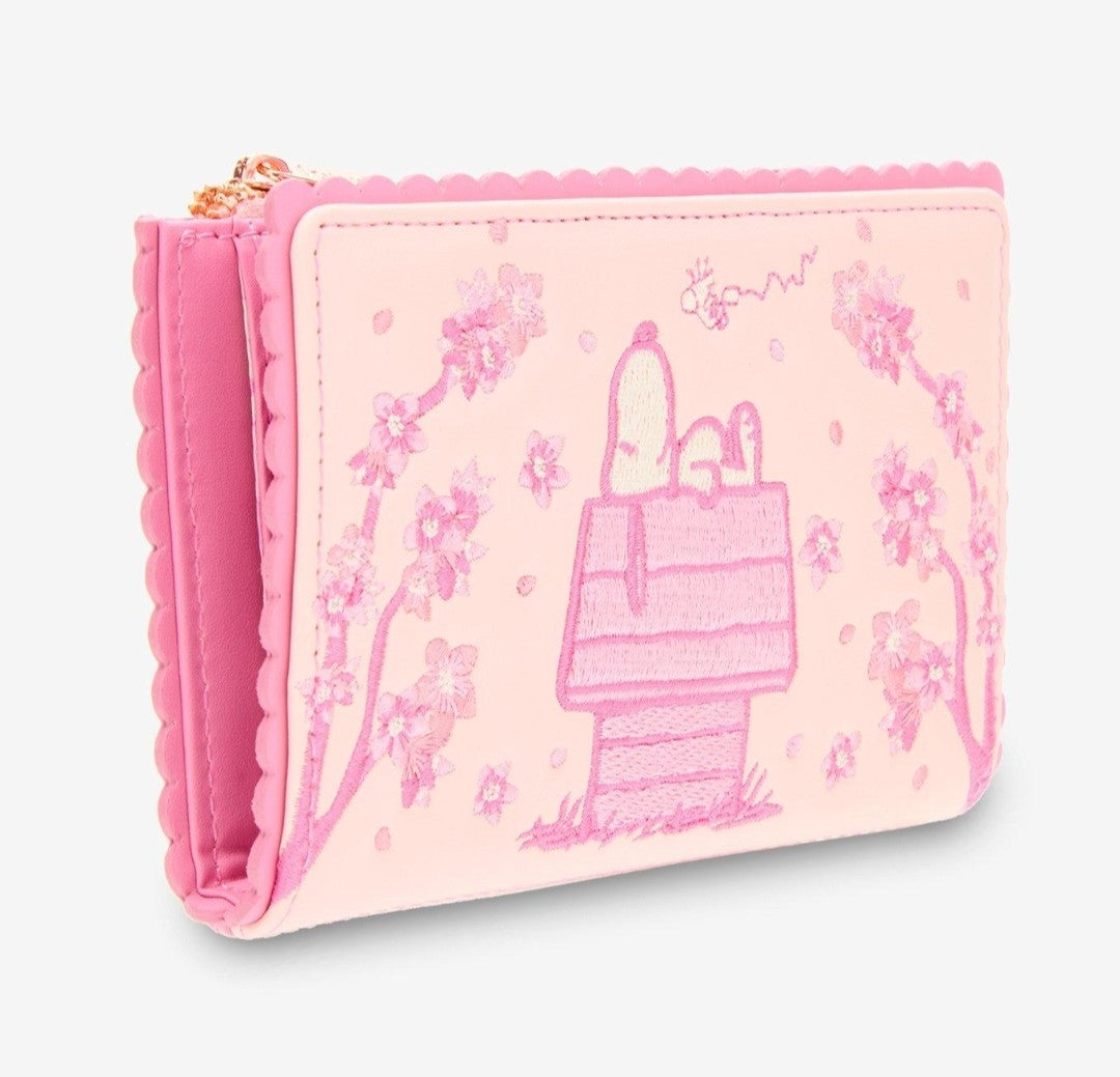 Loungefly Snoopy Cherry Blossoms Embroidered Wallet
