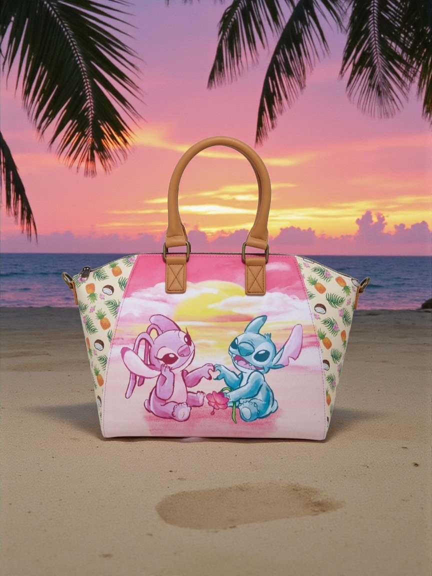 Loungefly Disney Stitch and Angel Valentine's Sunset Handbag