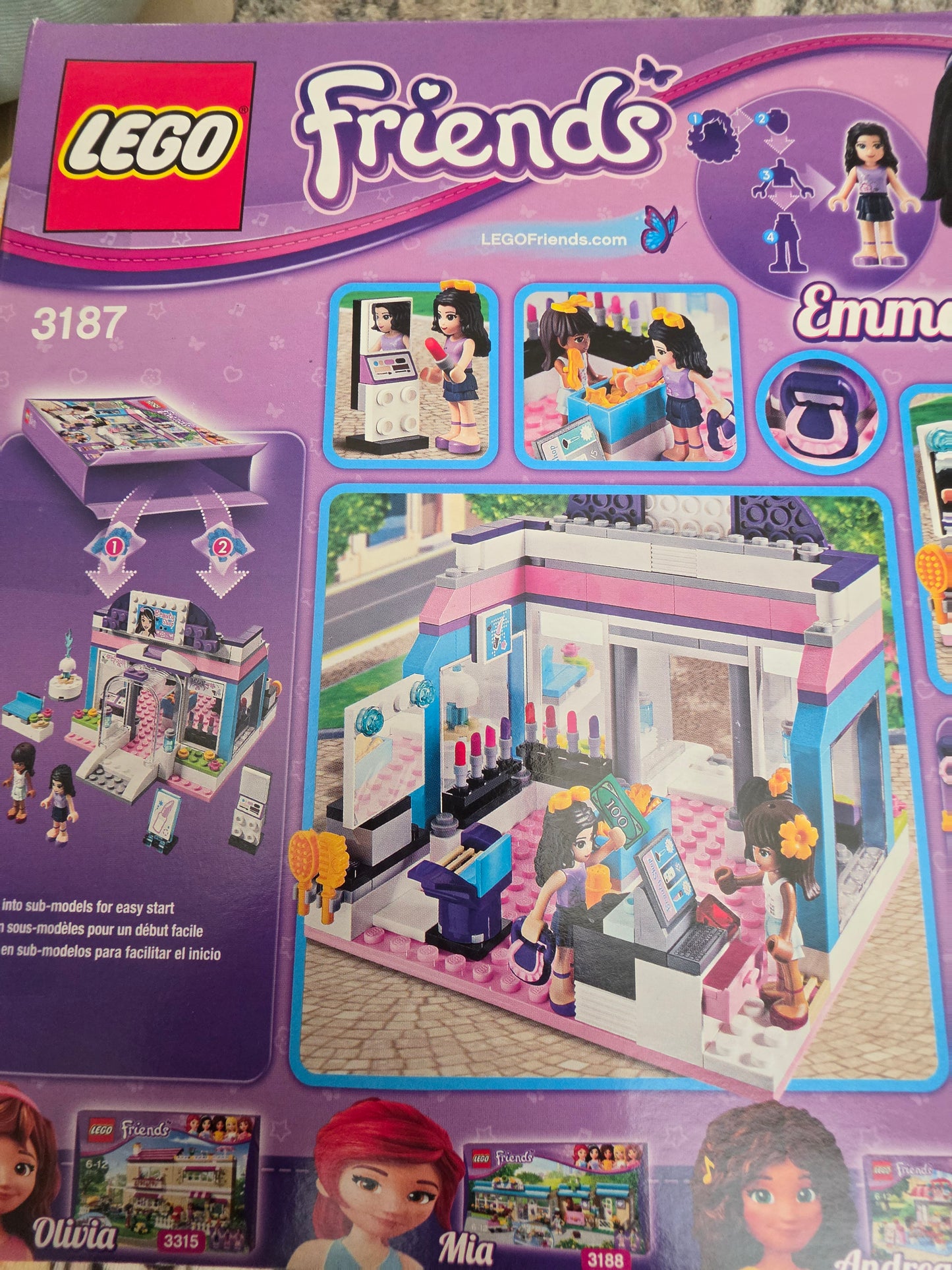 LEGO 3187 Friends Emma Butterfly Beauty Shop "Retired"