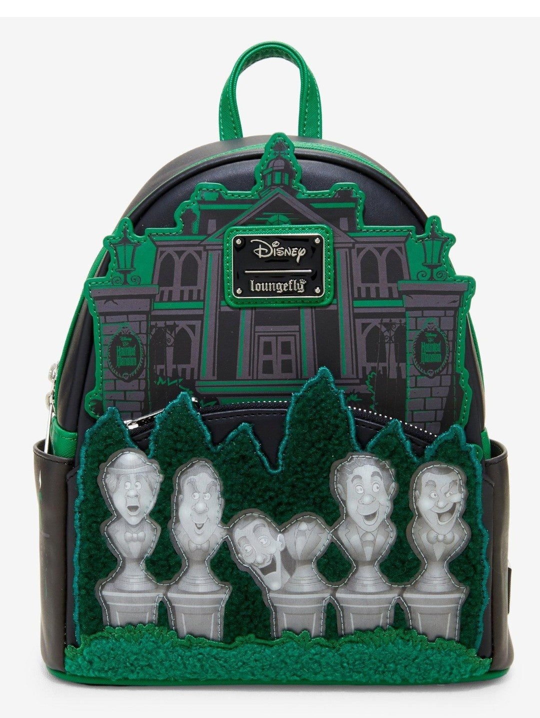 Loungefly Disney Haunted Mansion Singing Ghost Bust Glow-in-the-Dark Lenticular Exclusive Backpack