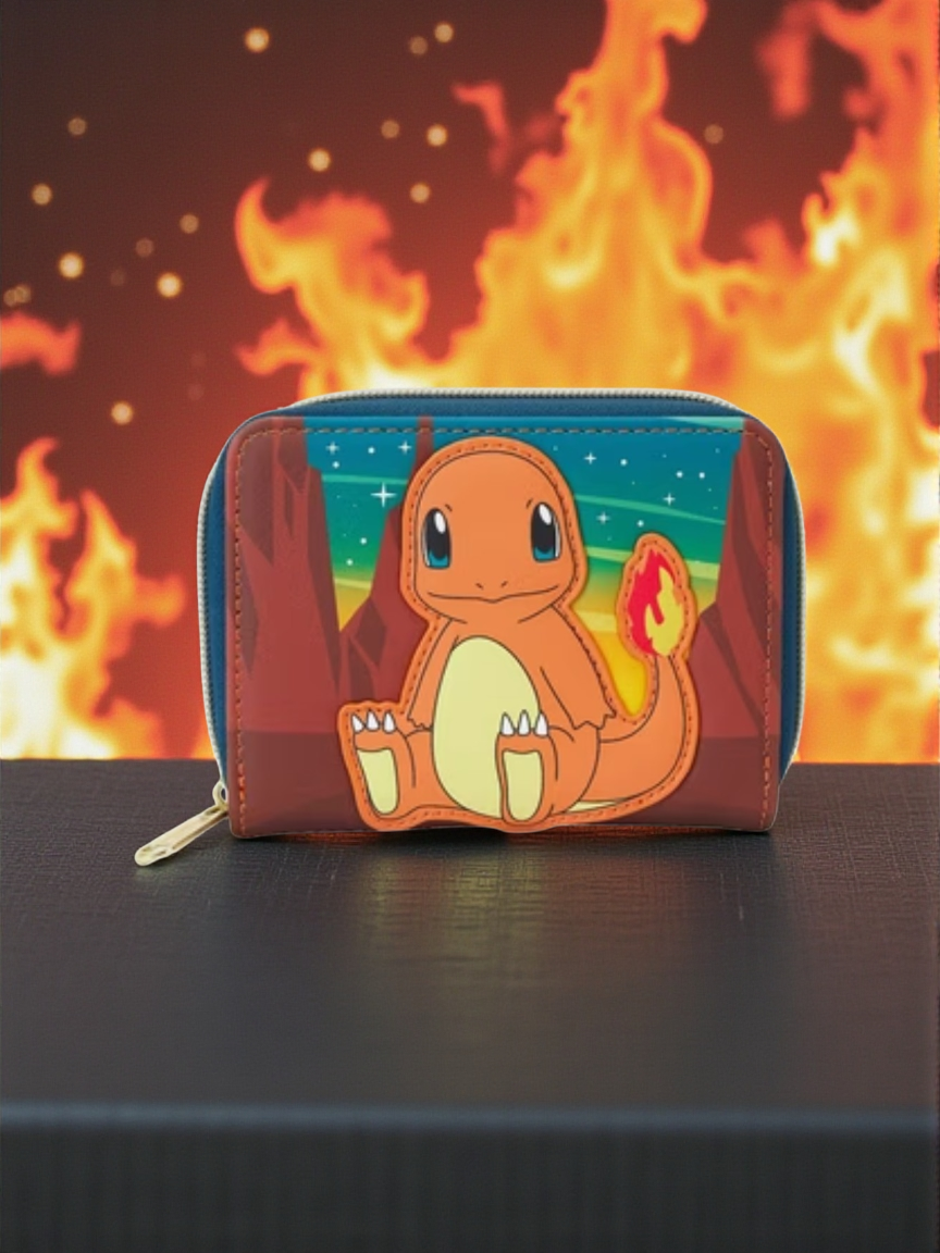 Loungefly Pokemon Charmander Cosplay Glow in the Dark Zip Around Exclusive Wallet