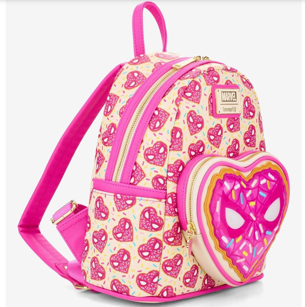 Loungefly Marvel Spiderman Valentine's Donut Exclusive Backpack