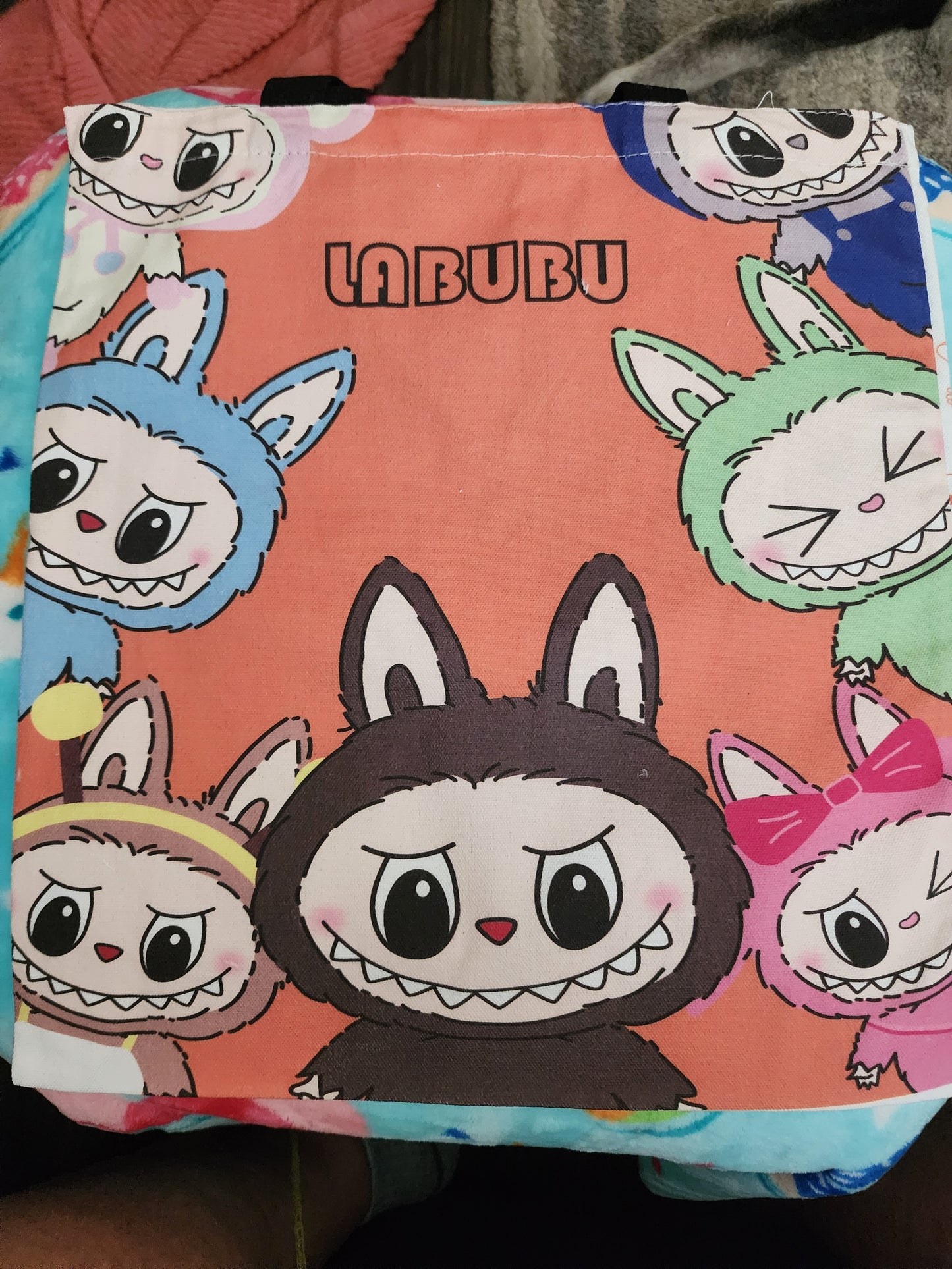 Labubu Group Shot Canvas Tote Bag/Book Bag