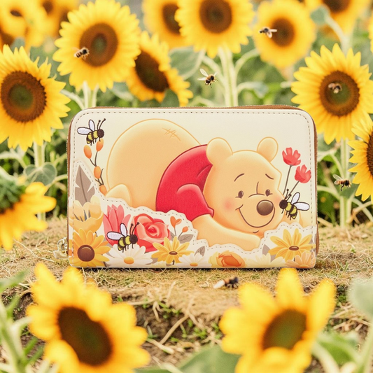 Loungefly Disney Winnie the Pooh Floral Bee Zip Around Wallet