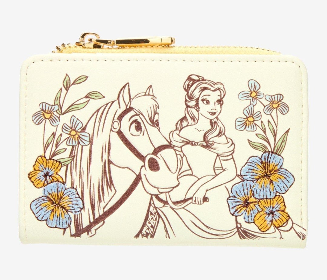 Loungefly Disney Belle and Philippe Embroidered Floral Wallet