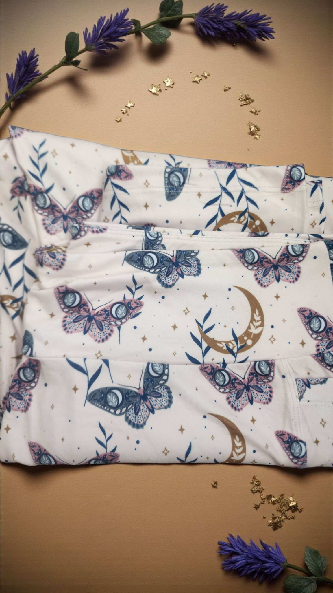 CP Butterflies and Moons Capri Leggings