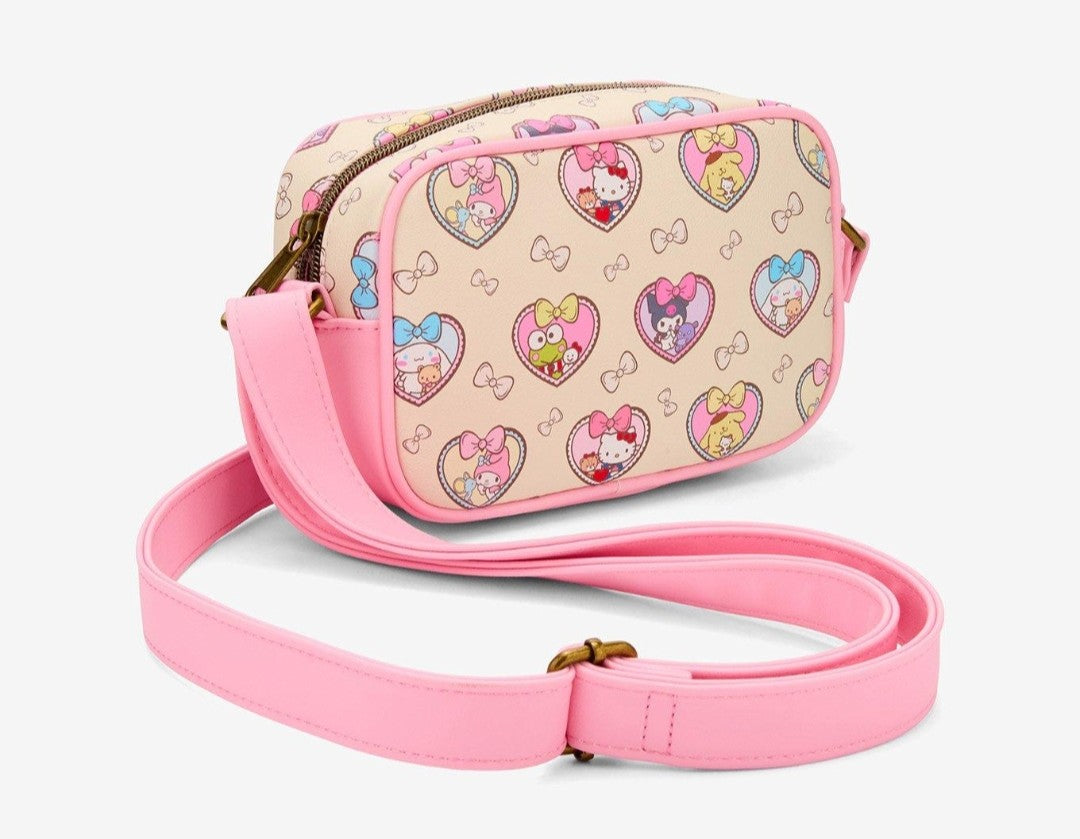Loungefly Hello Kitty and Friends Heart Portraits Valentine's Crossbody Bag