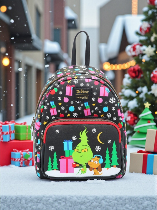 Loungefly Dr. Seuss The Grinch and Max Christmas Backpack