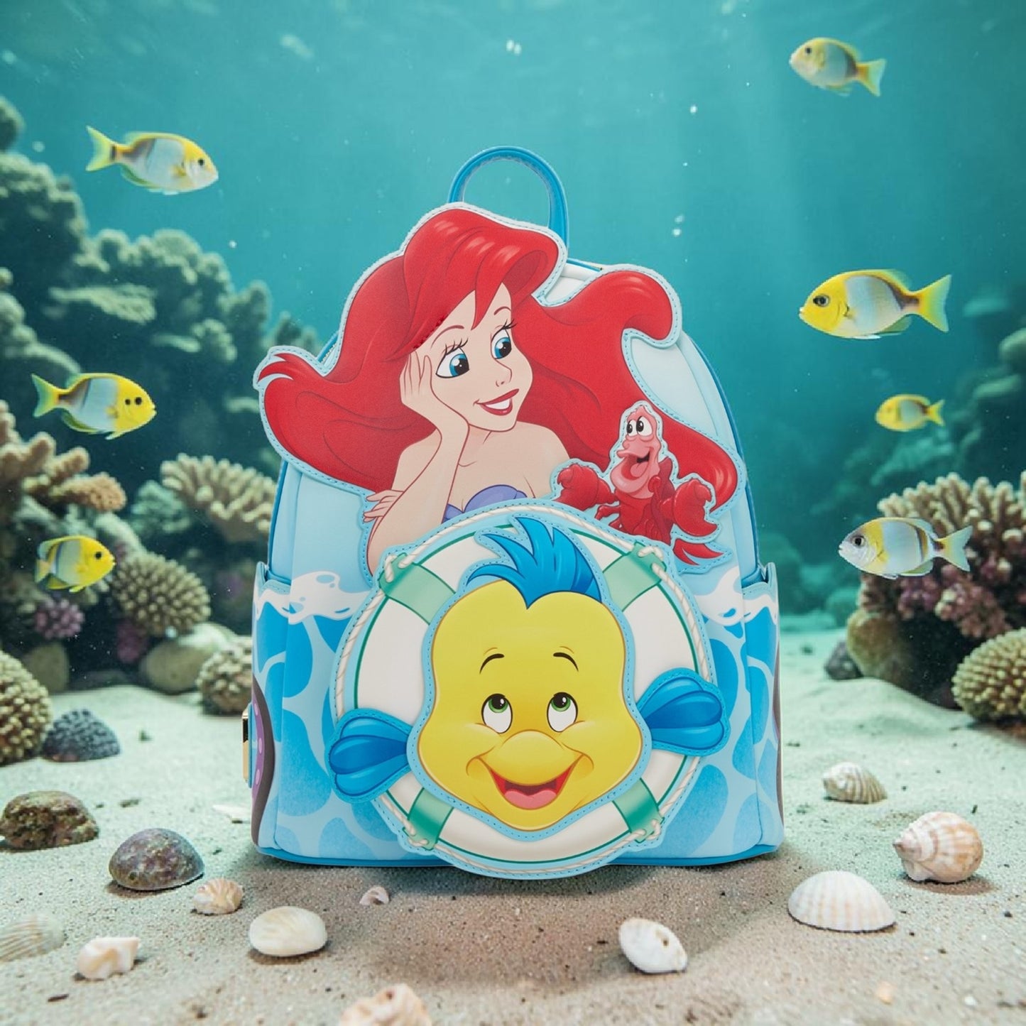 The Little Mermaid Exclusive Ariel, Flounder, & Sebastian Mini Backpack