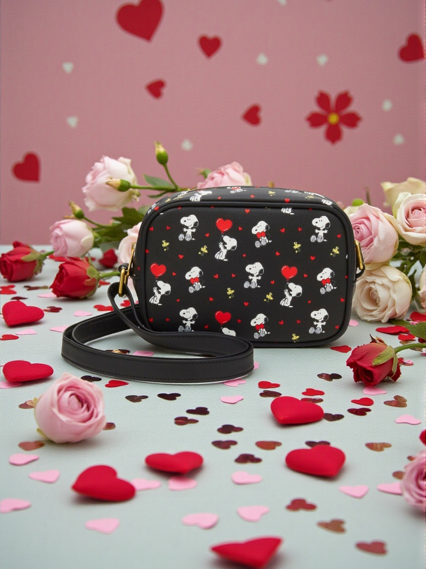 Loungefly Peanuts Snoopy and Woodstock Valentine's Crossbody Bag