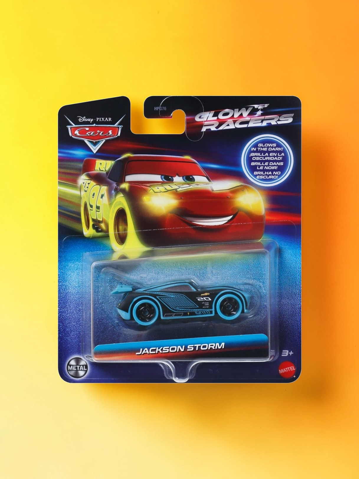 Disney Pixar Cars Glow Racers Die-Cast Lightning McQueen Car
