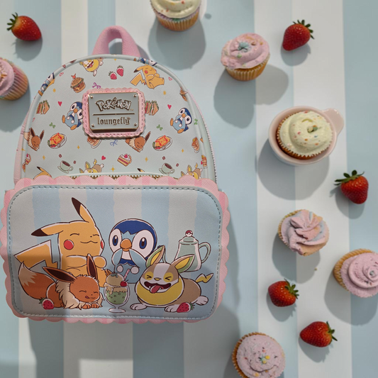 Loungefly Pokemon Cafe All Over Print Limited Edition Release Backpack