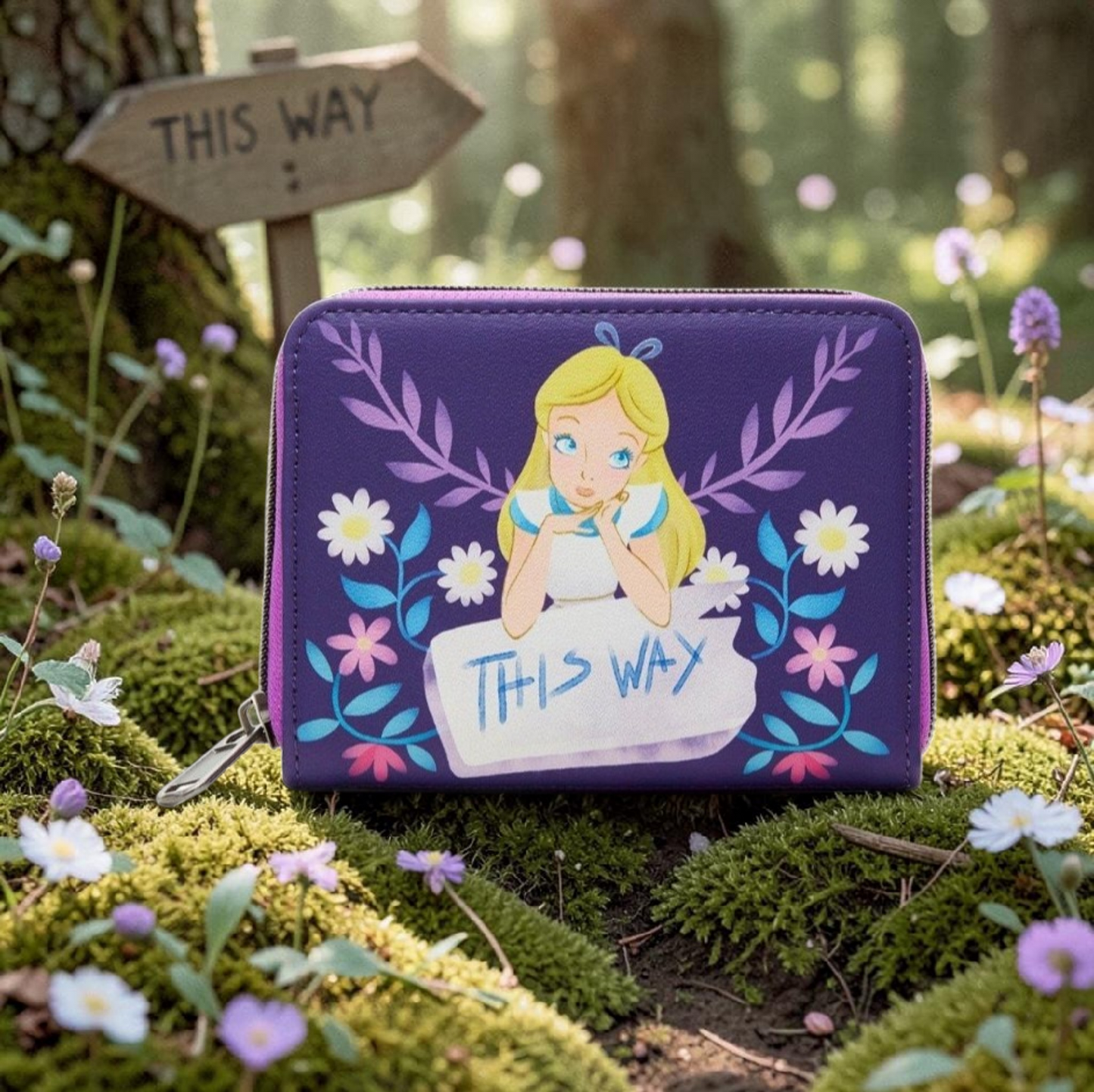 Loungefly Disney Alice in Wonderland "This Way" Wallet