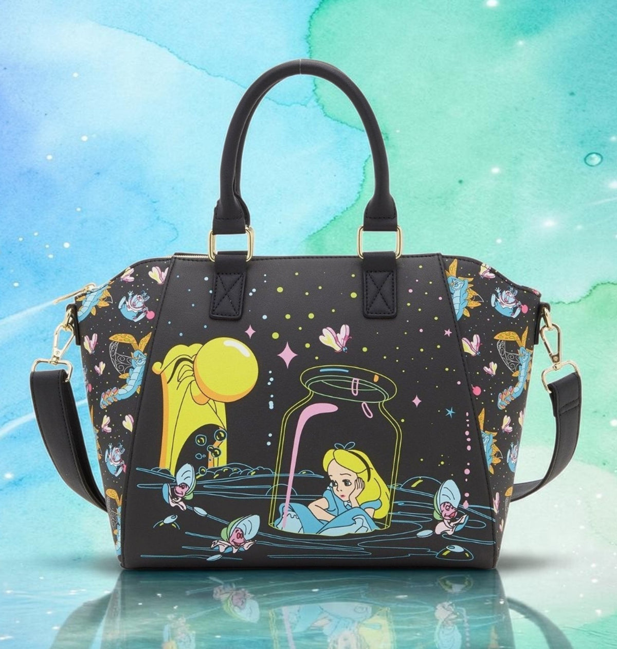Loungefly Disney Alice in Wonderland Floating Bottle Handbag