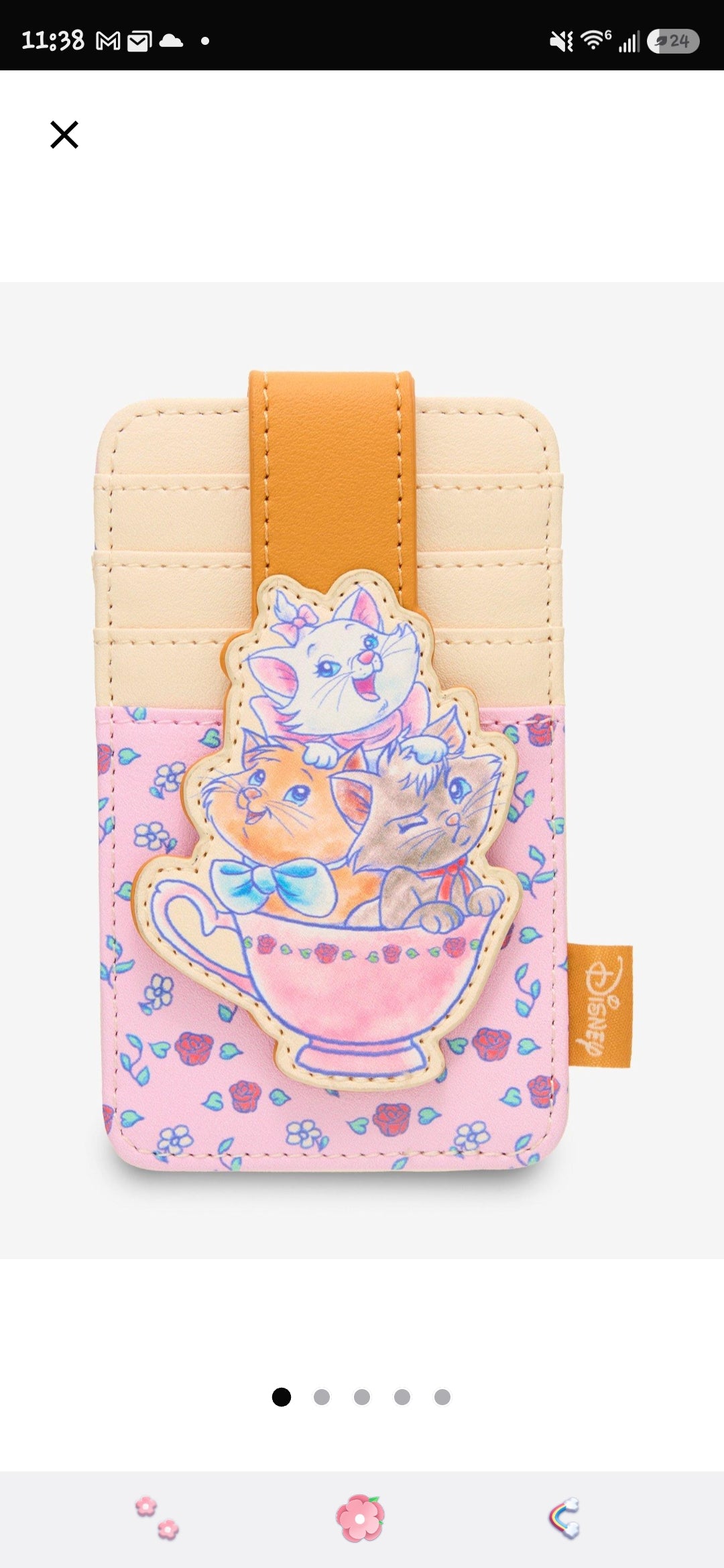 Loungefly Disney Aristocats Marie, Toulouse and Berlioz Teacup Card Holder