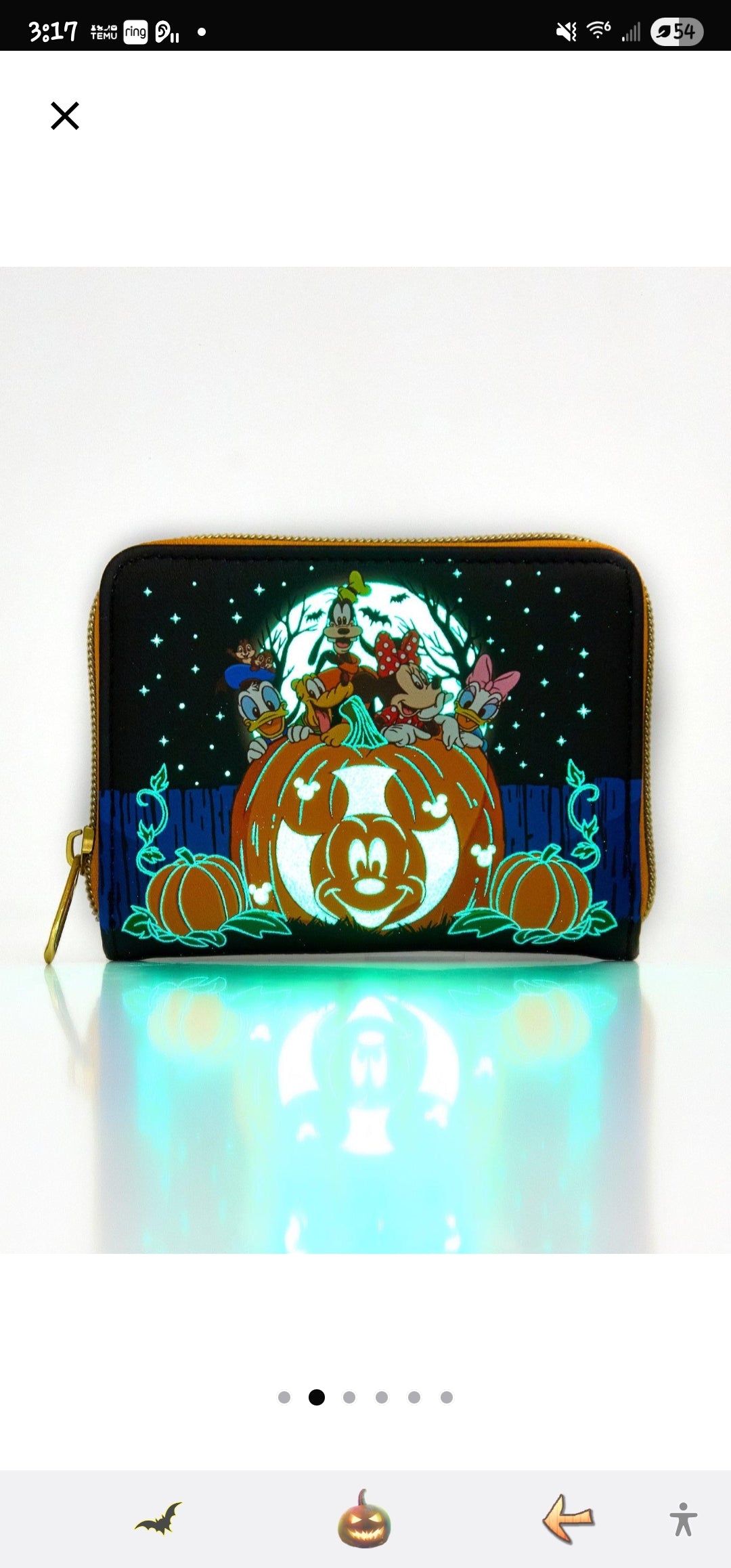 Loungefly Disney Mickey and Friends Halloween Pumpkin Wallet