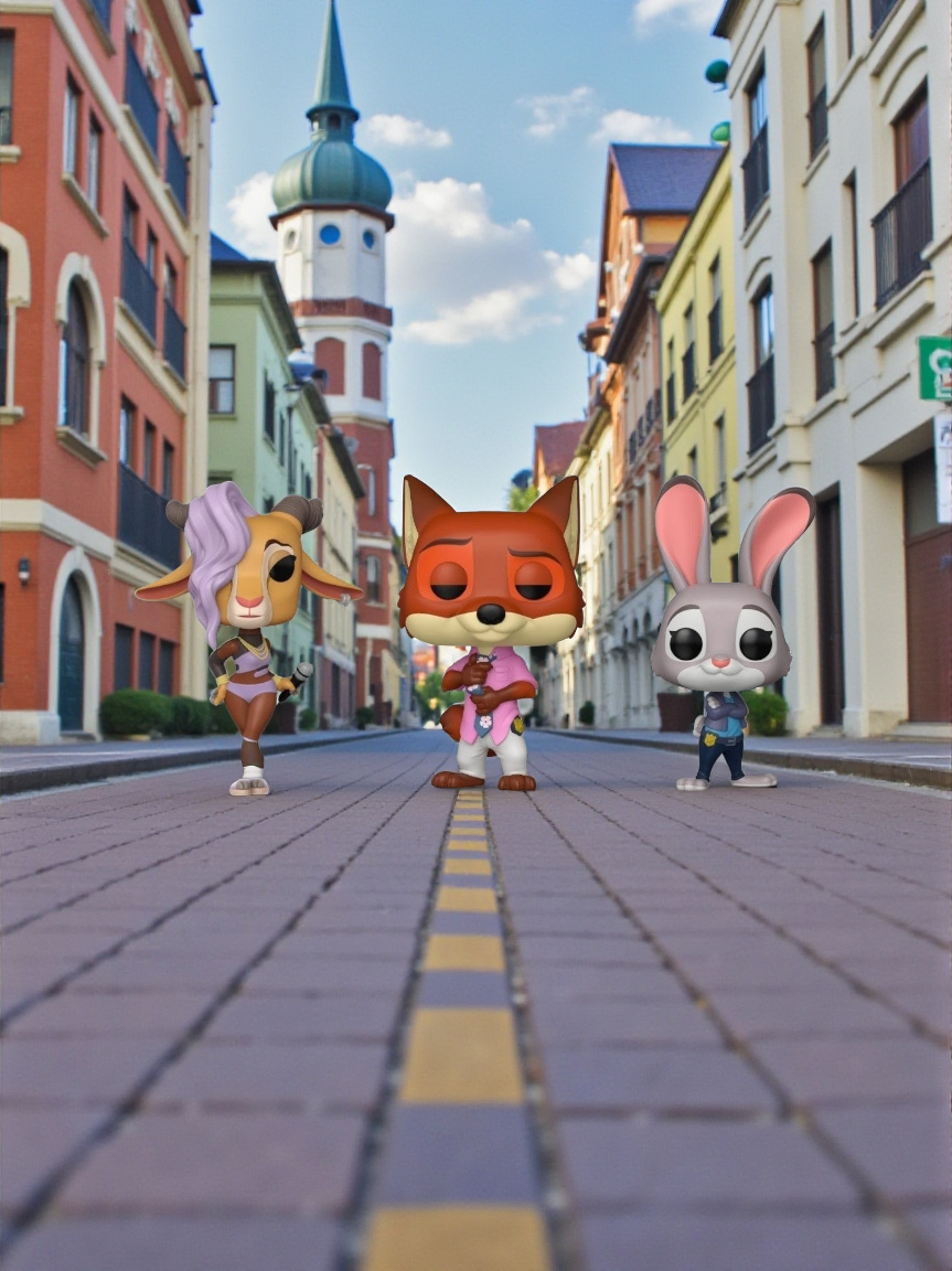 Funko Pop Disney Zootopia 2 Nick Wilde, Judy Hopps and Gazelle Pop Figures