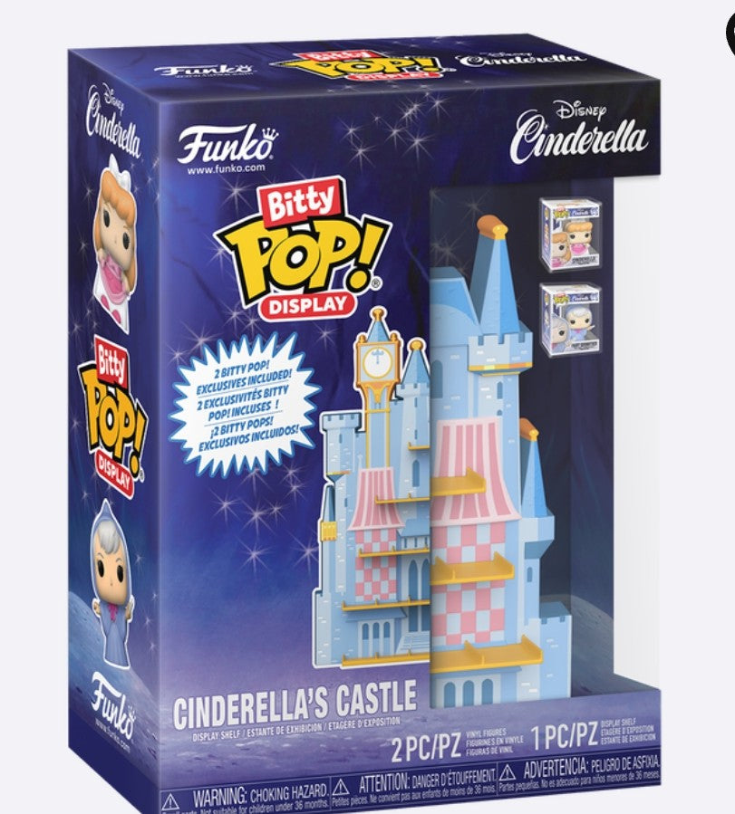 Funko Bitty Pop Disney Cinderella Castle Display Shelf and Figures Set