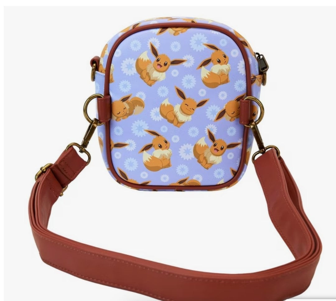 Loungefly Pokemon Eevee Floral Passport Crossbody Bag Exclusive