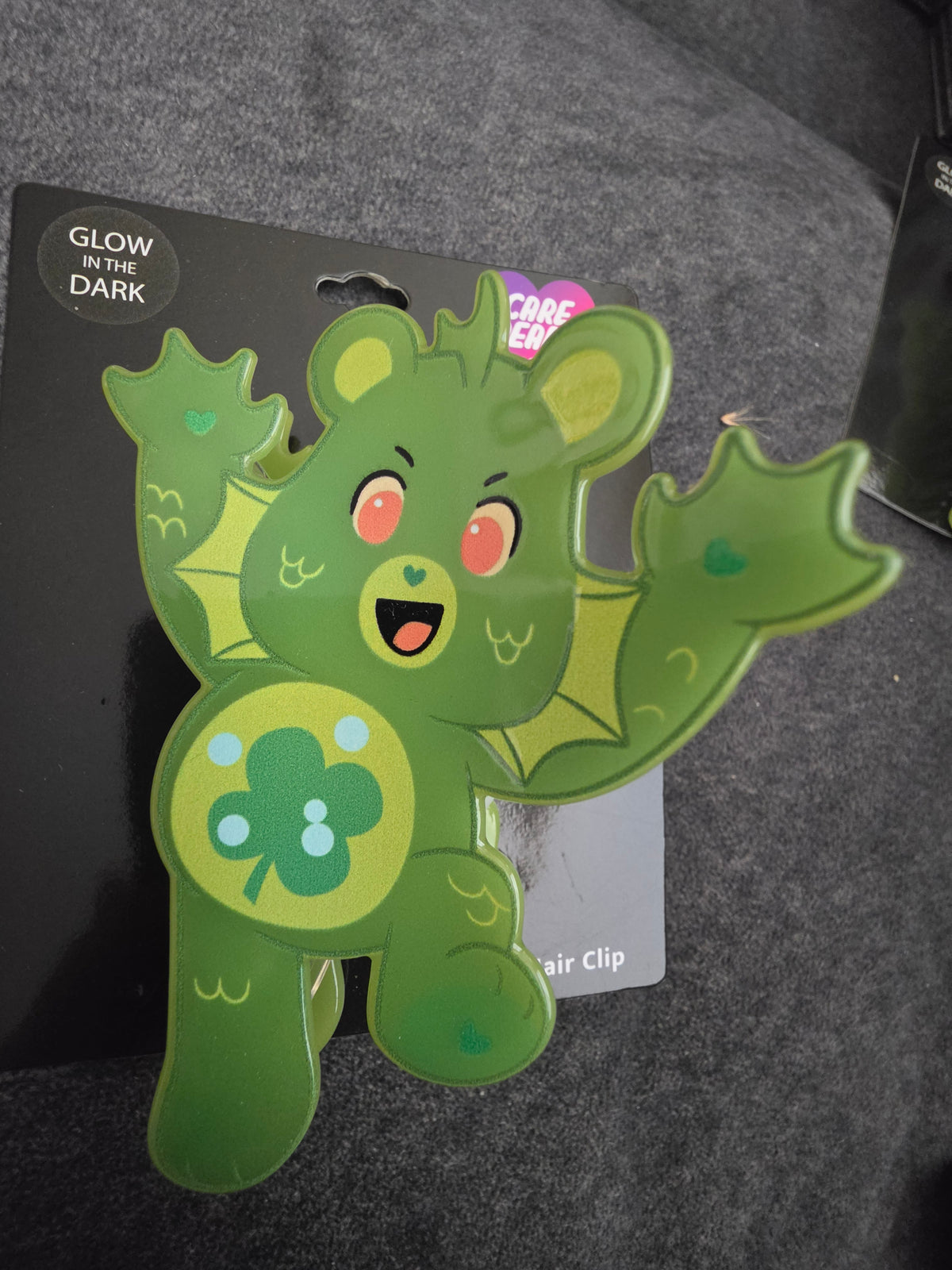 Care Bears Green Clover Swamp Thing Glow in the Dark Hair Clip
