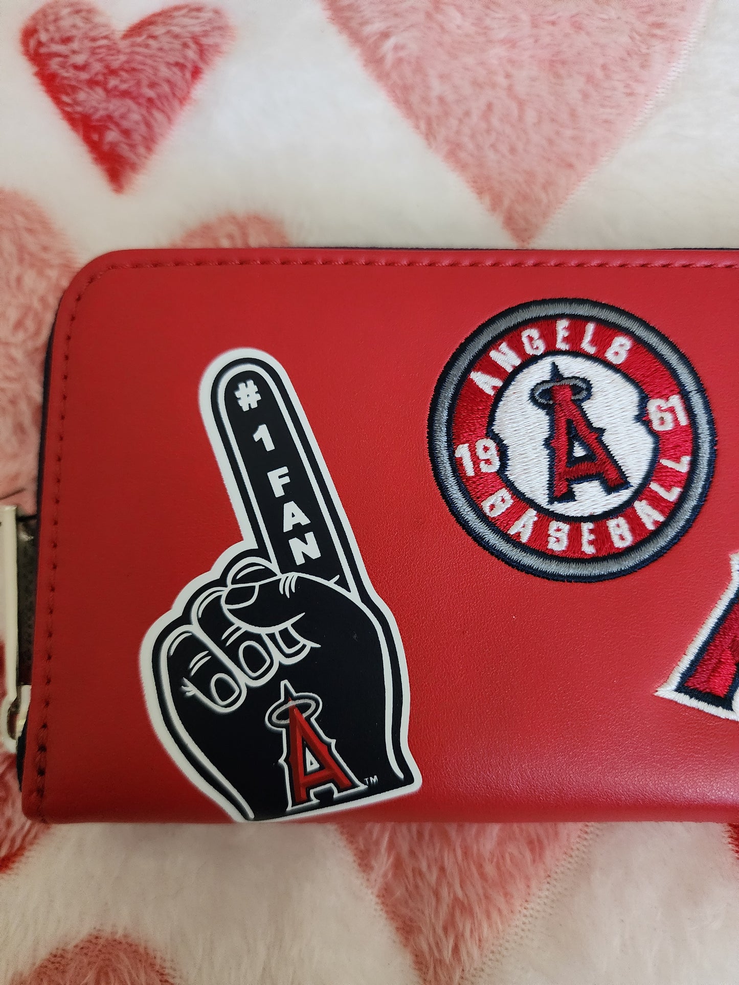 Loungefly MLB LA Angels Patches Zip Around Wallet