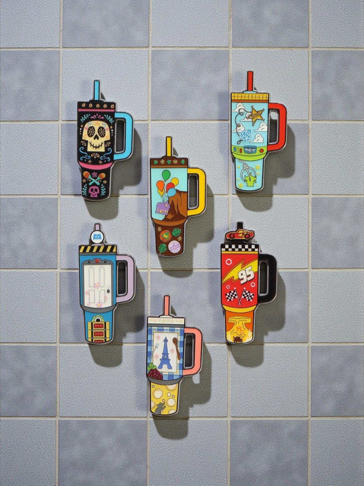 Loungefly Disney Pixar Movies Travel Cups Mystery Pins