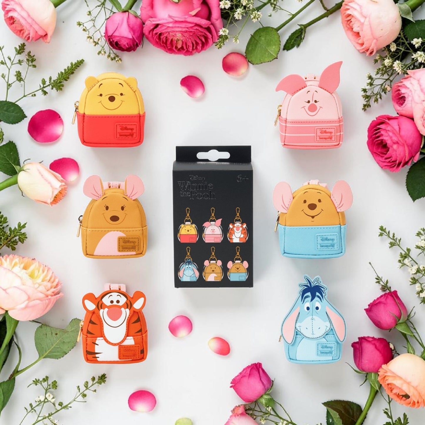 Loungefly Disney Winnie the Pooh & Friends Mini Pocket Backpack Bag Clips