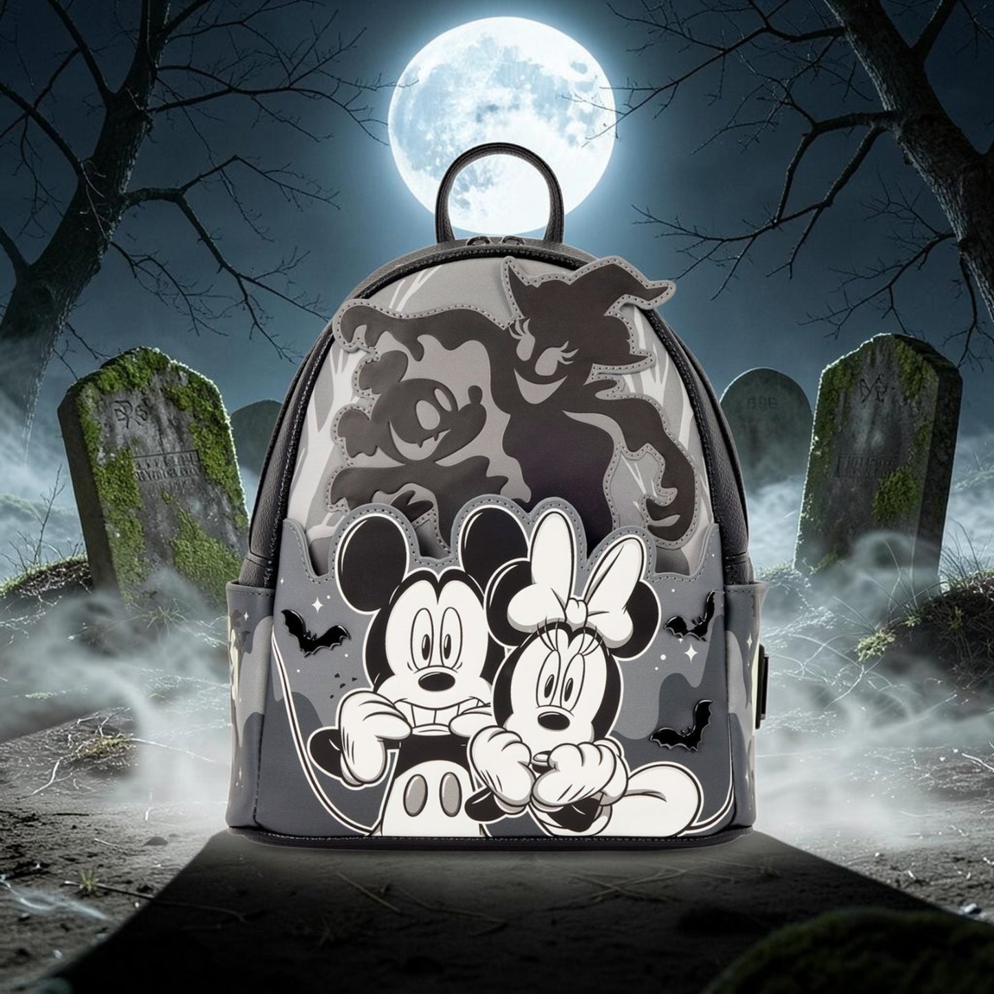 Loungefly Disney Mickey & Minnie Ghost Light-Up Glow-in-the-Dark Mini-Backpack