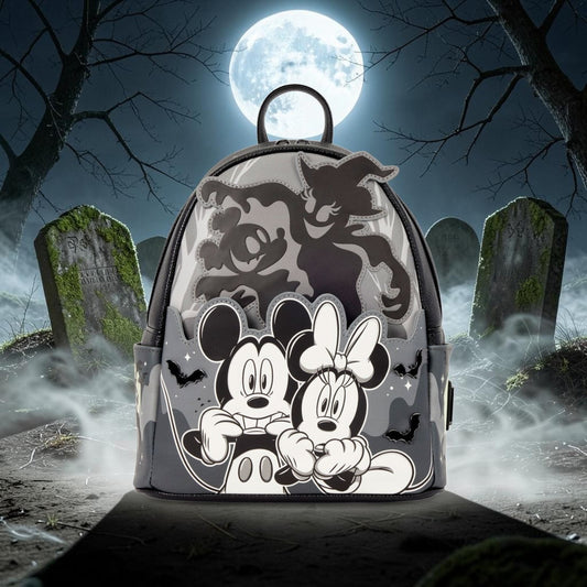 Loungefly Disney Mickey & Minnie Ghost Light-Up Glow-in-the-Dark Mini-Backpack