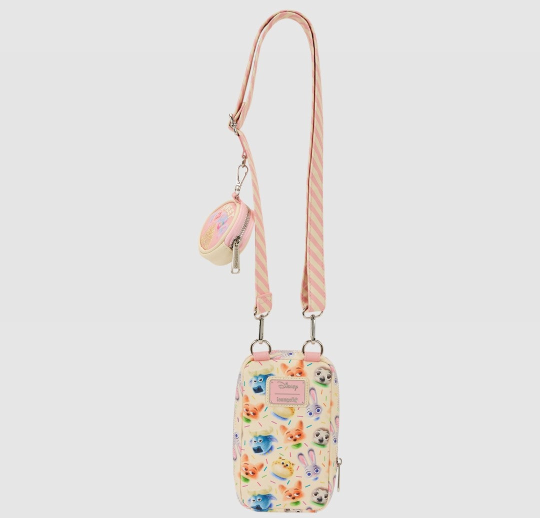 Loungefly Disney Zootopia 2 Judy Hopps Cotton Candy Cosplay Cell Phone Crossbody Bag with Coin Bag