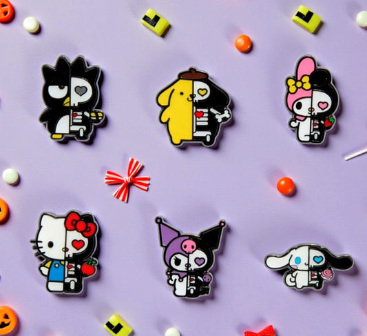 Loungefly Hello Kitty and Friends Skelton Halloween Mystery Pins