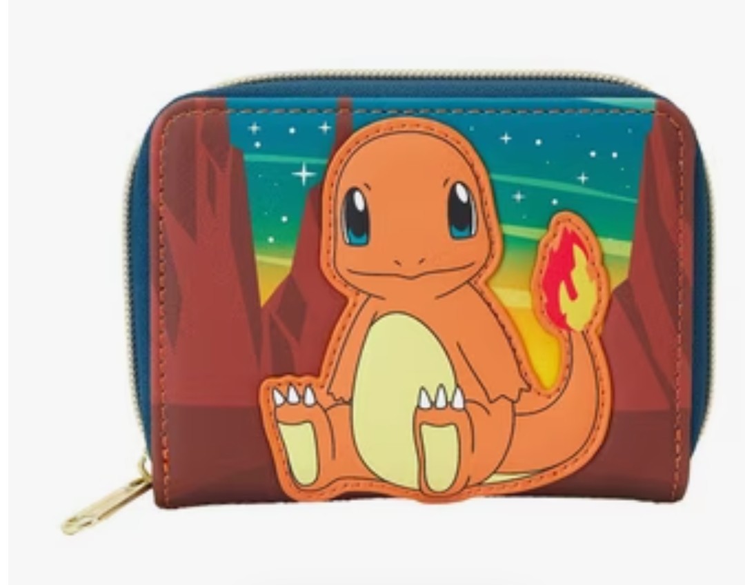 Loungefly Pokemon Charmander Cosplay Glow in the Dark Zip Around Exclusive Wallet