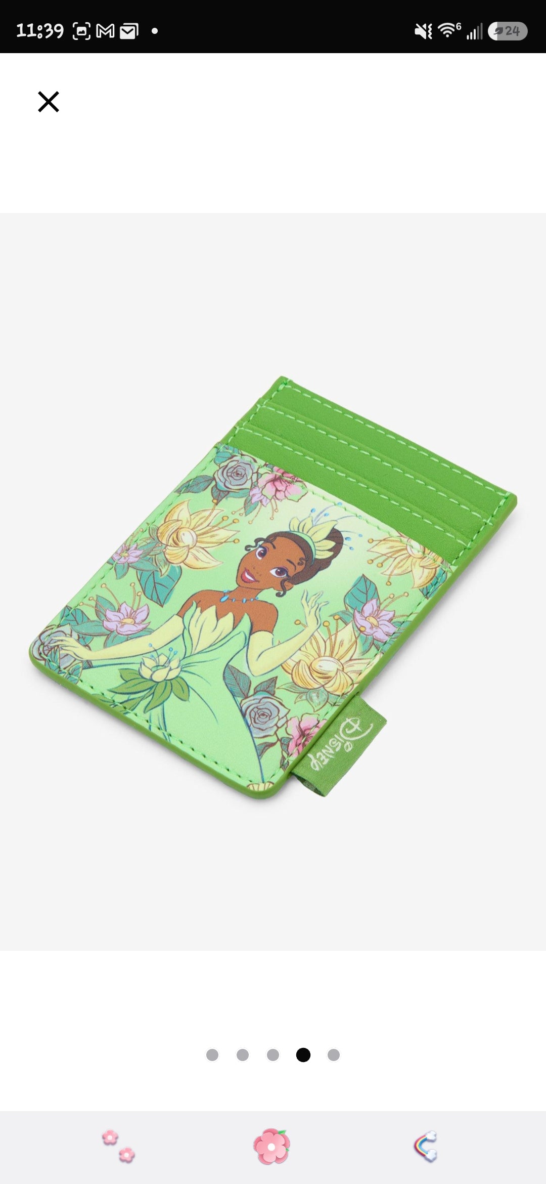 Loungefly Disney Princess Tiana Floral Card Holder