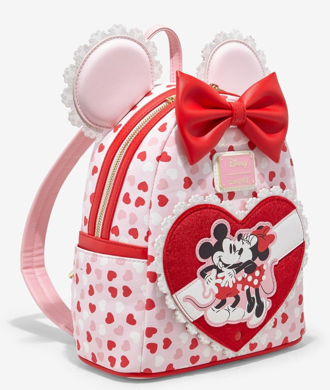 Loungefly Disney Mickey and Minnie Valentine's Heart Box Backpack