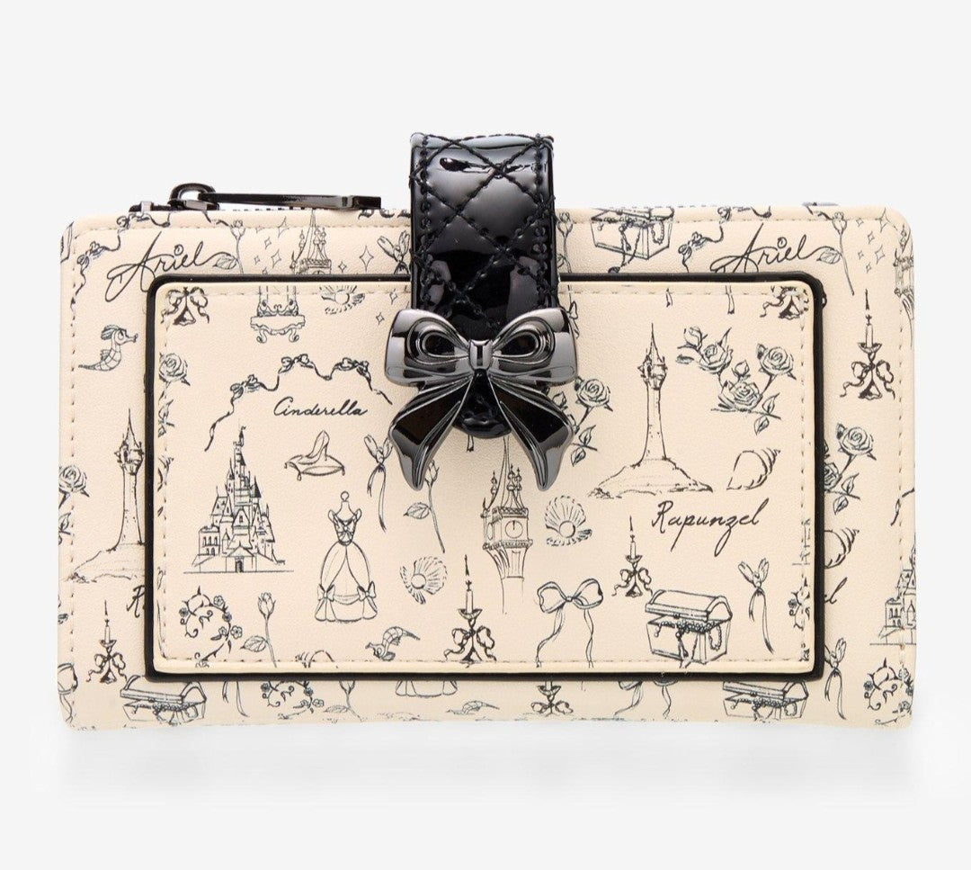 Loungefly Disney Princess Sketches Allover Design Wallet