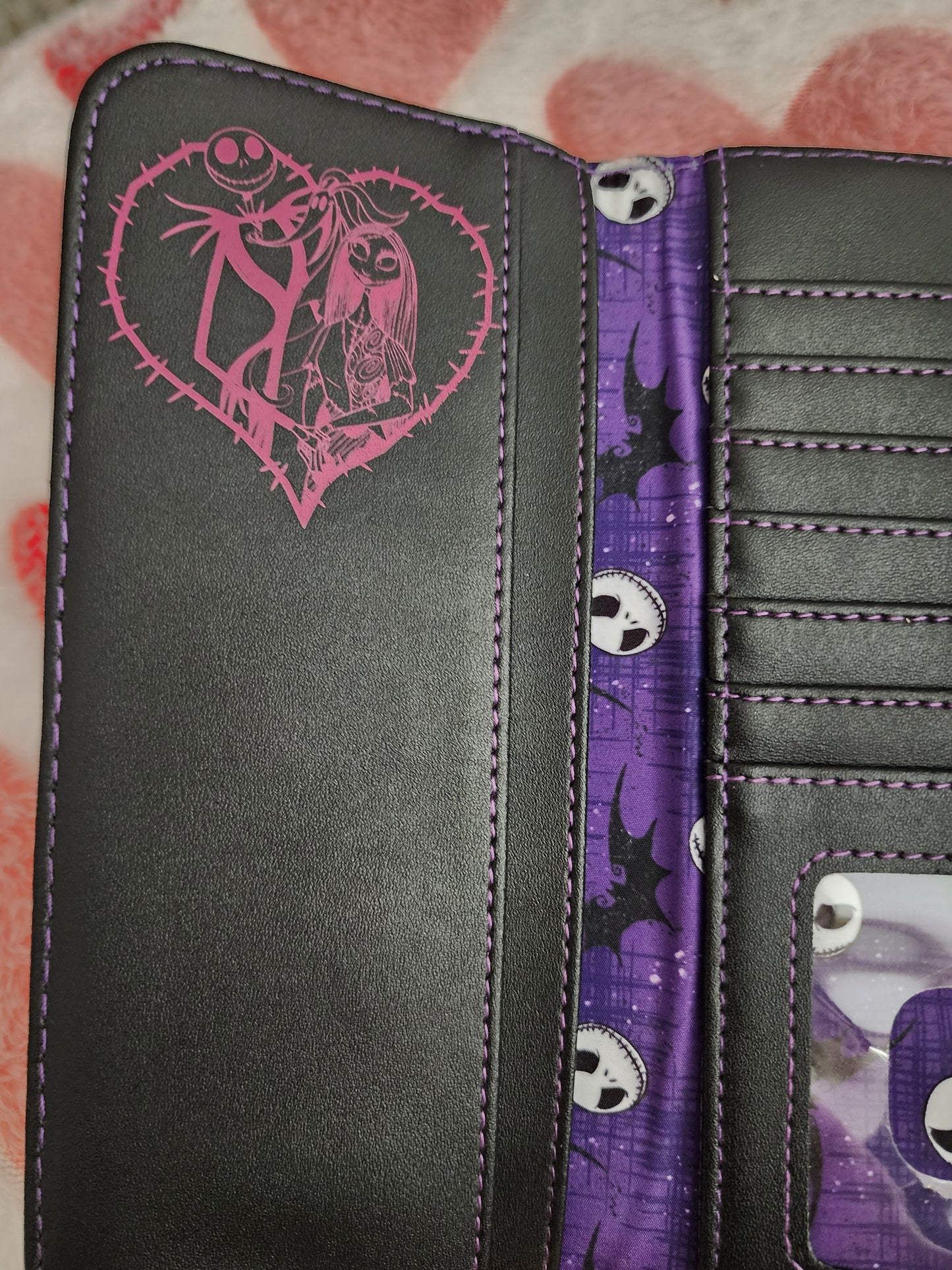 Loungefly Disney Nightmare Before Christmas Jack and Sally Spiral Hill Wallet
