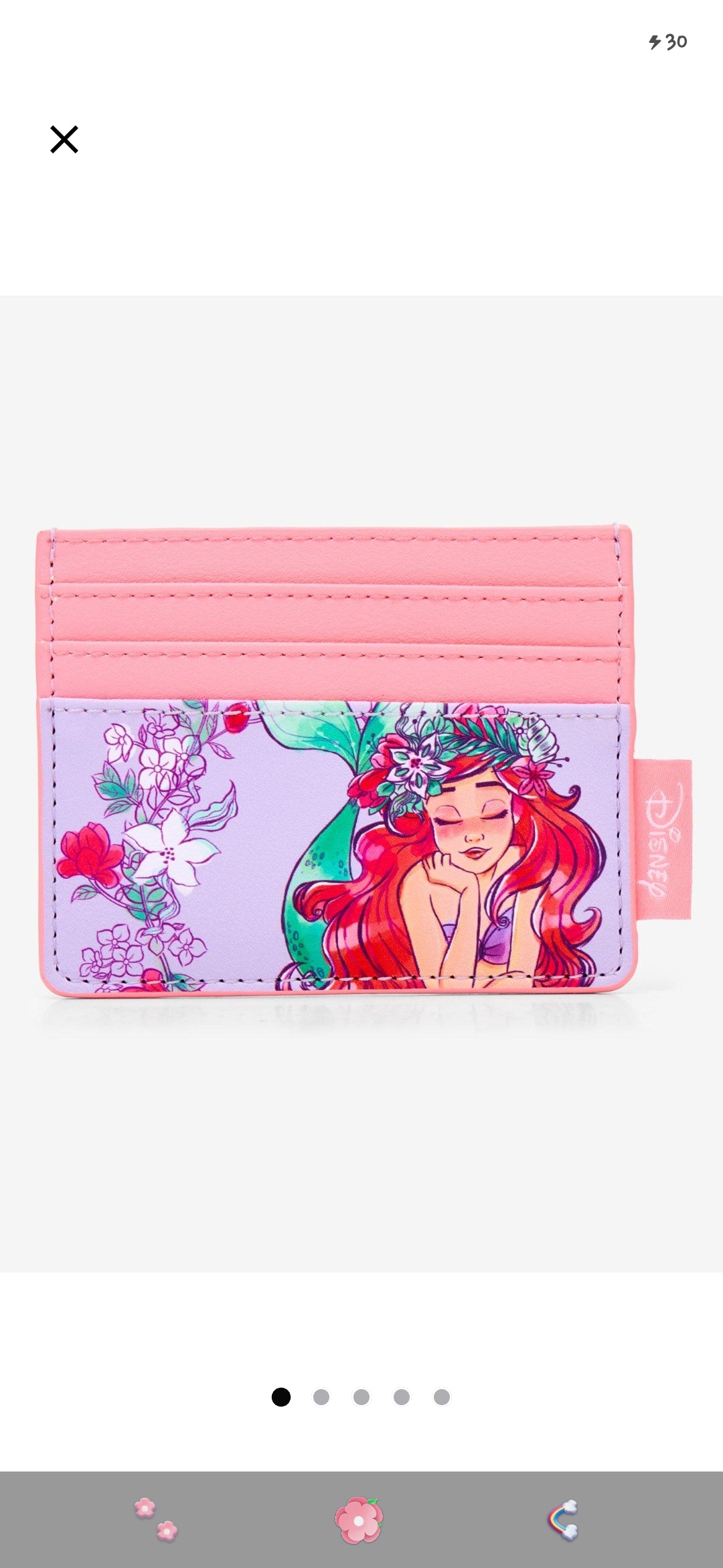 Loungefly Disney The Little Mermaid Dream Floral Card Holder