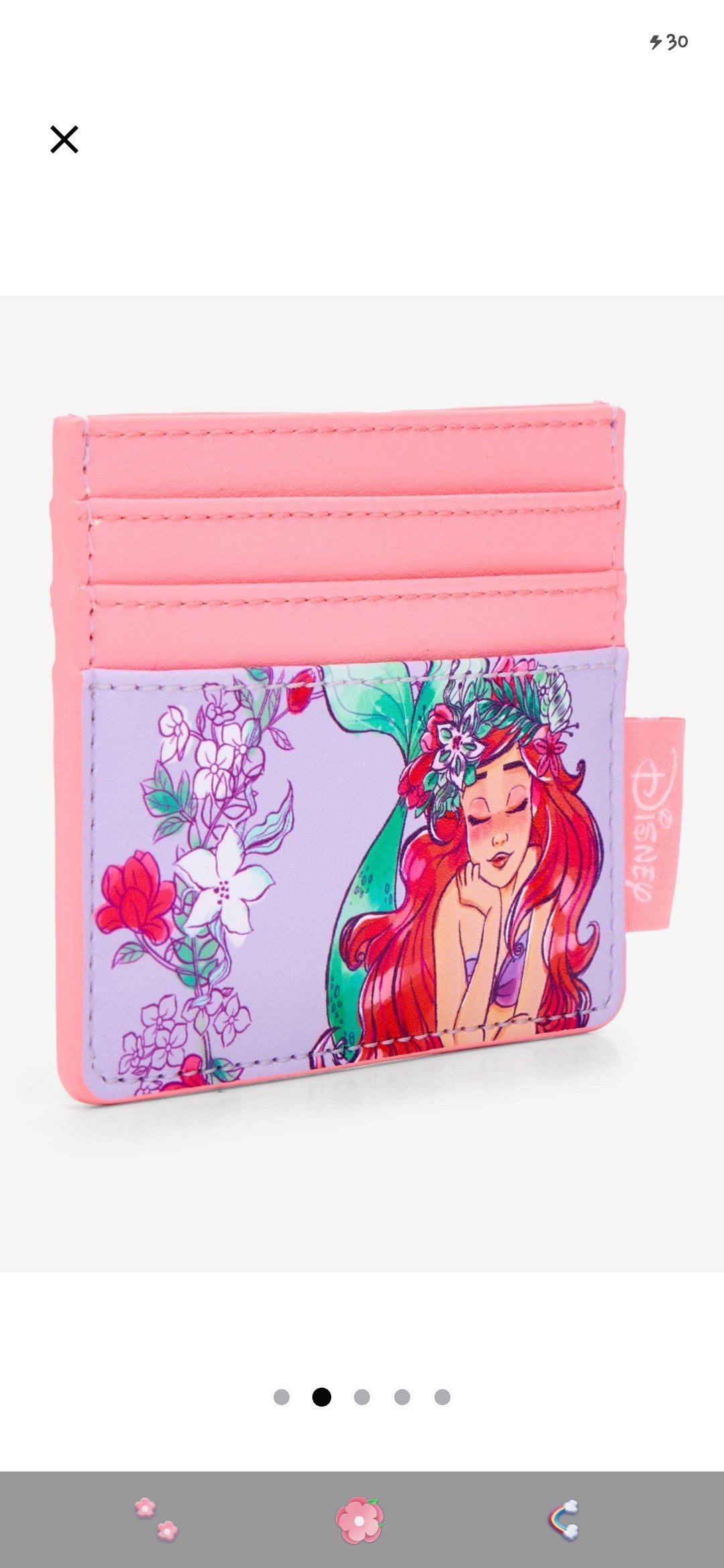 Loungefly Disney The Little Mermaid Dream Floral Card Holder