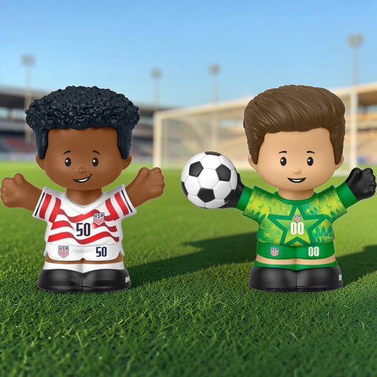 Fisher-Price Little People USA Soccer Player and Goalie Collector Figures