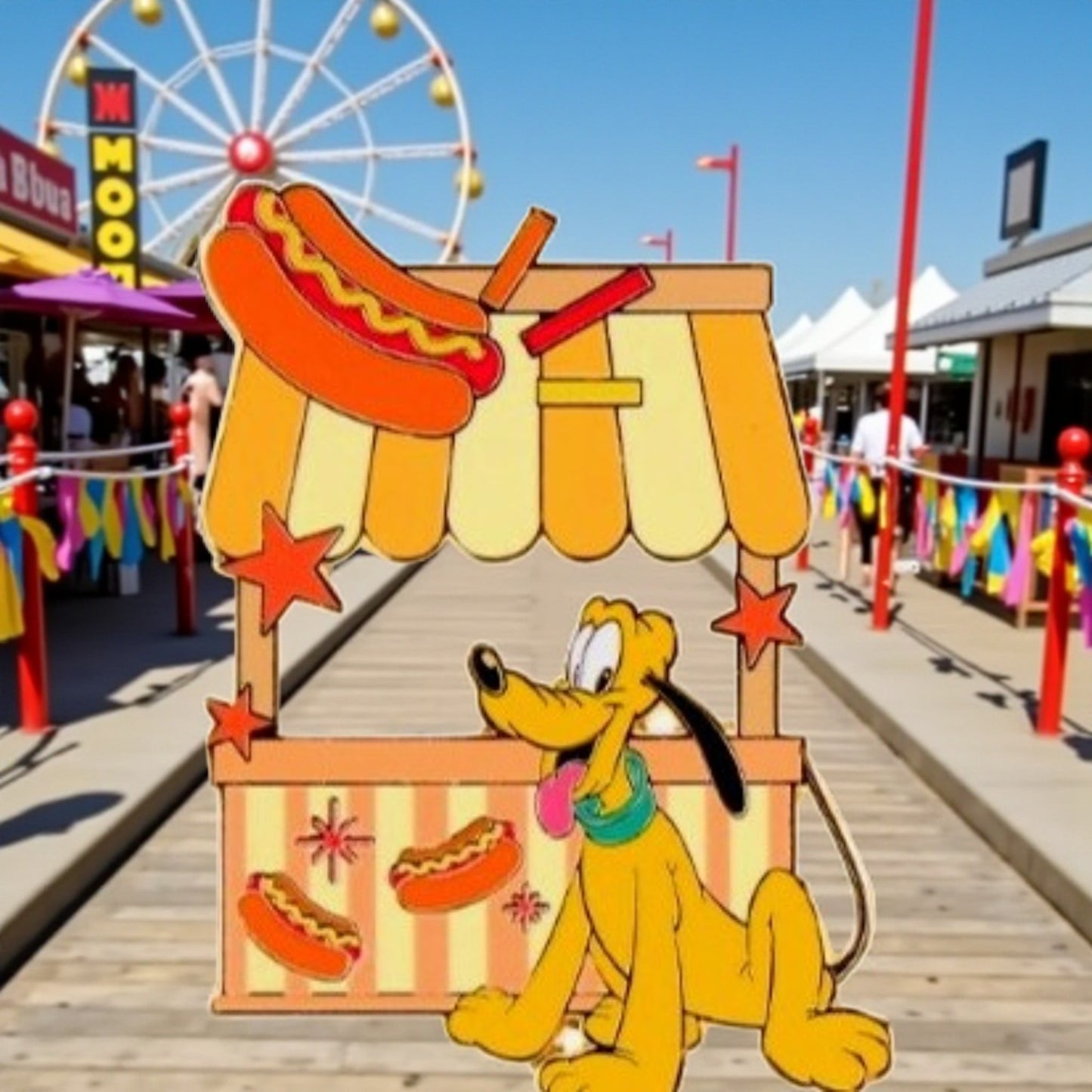 Disney Cats and Dogs Food Stand Mystery Pins