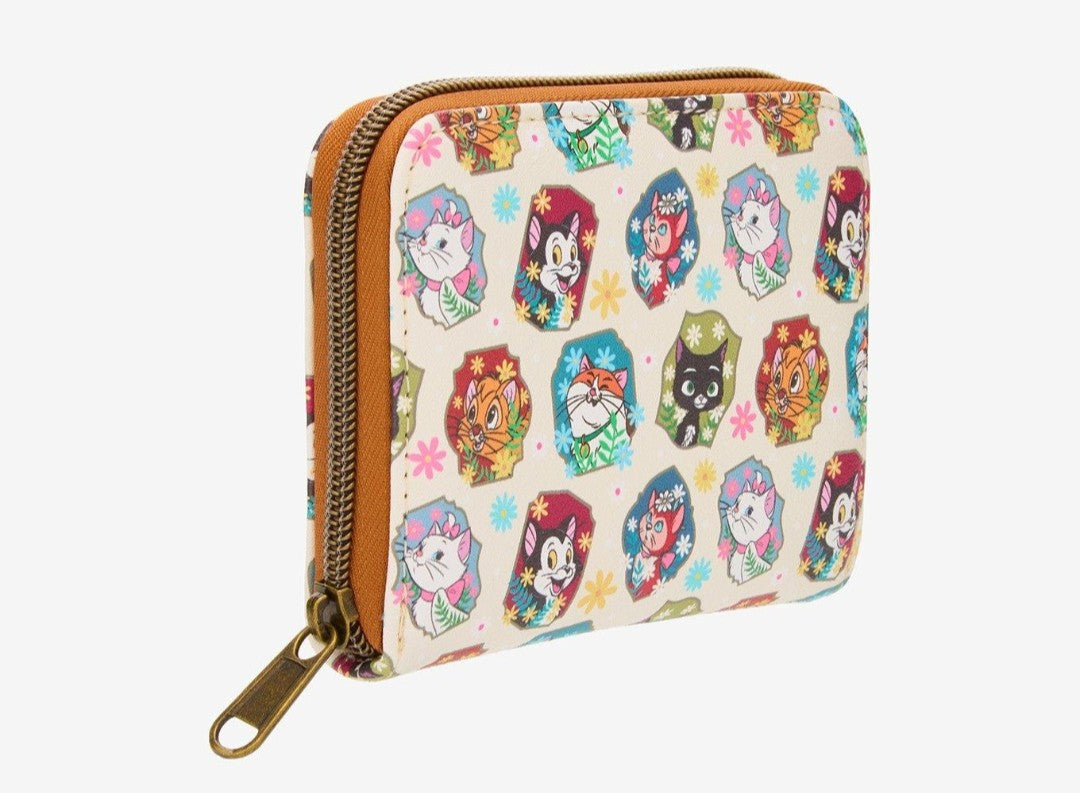 Loungefly Disney Movie Cats Floral Framed Wallet