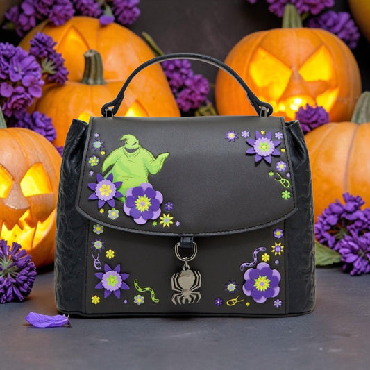 Loungefly Disney Nightmare Before Christmas Oggie Boggie Floral Crossbody Bag