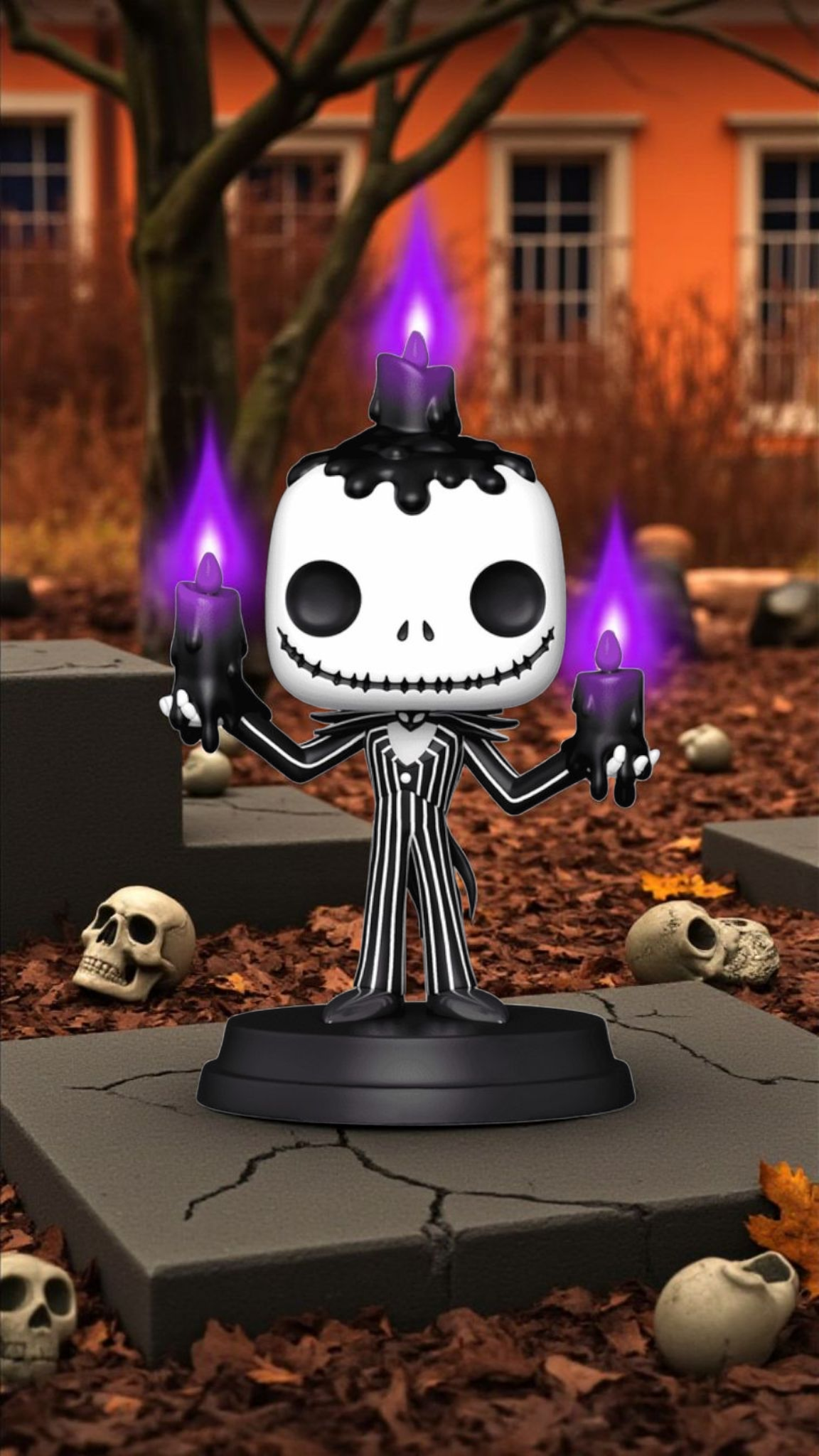 Funko Nightmare Before Christmas Jack Skellington Halloween Light-Up Super Pop