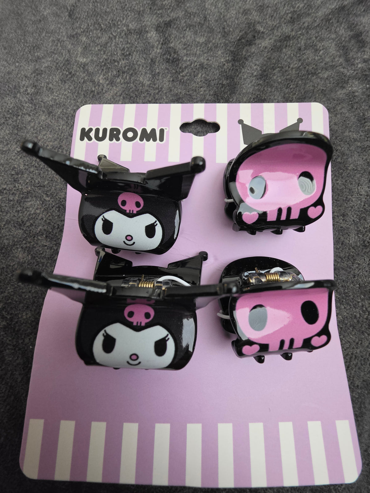 Hello Kitty Kuromi 4pk Mini Hair Clips