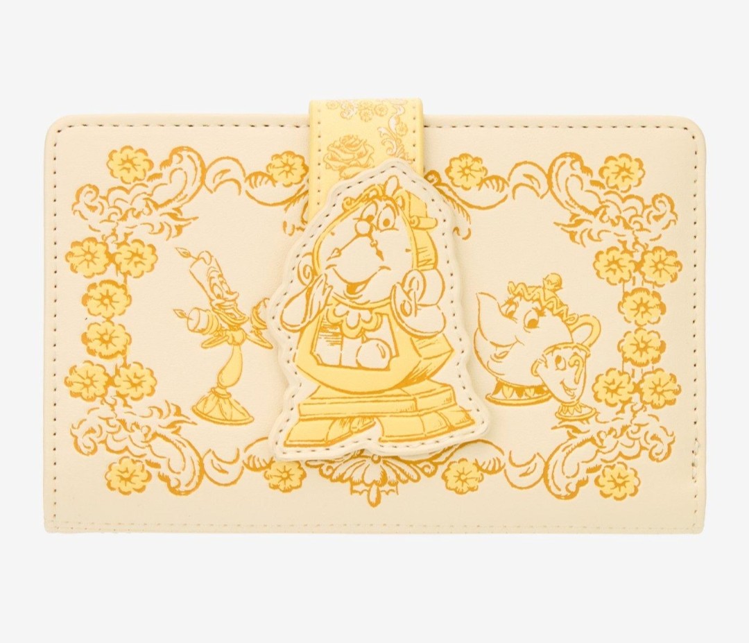 Loungefly Disney Beauty and the Beast Cloggsworth Floral Wallet