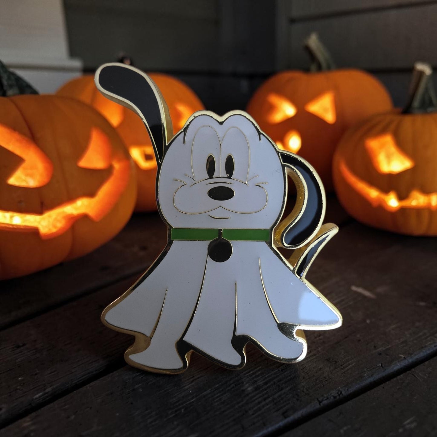 Loungefly Disney Mickey and Friends as Ghosts, Glow in the Dark Mystery Pins