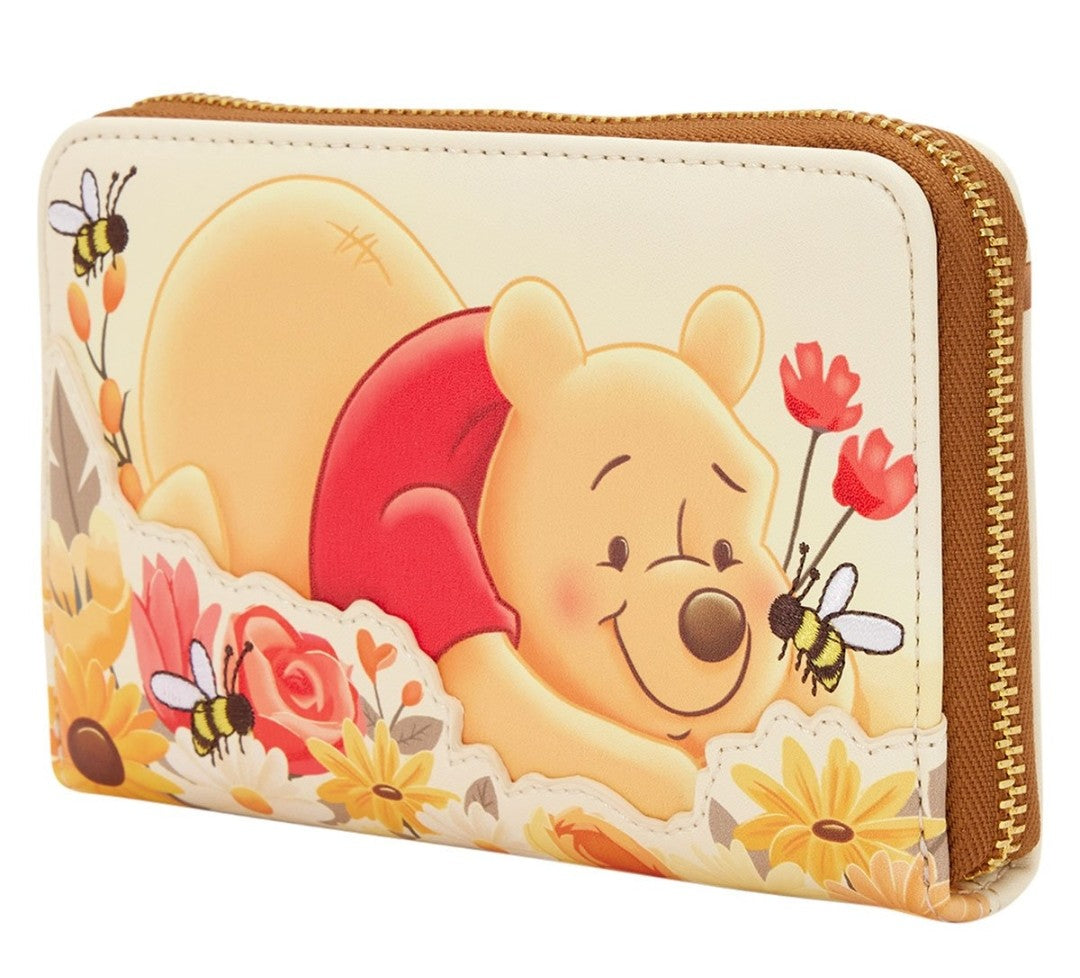 Loungefly Disney Winnie the Pooh Floral Bee Zip Around Wallet
