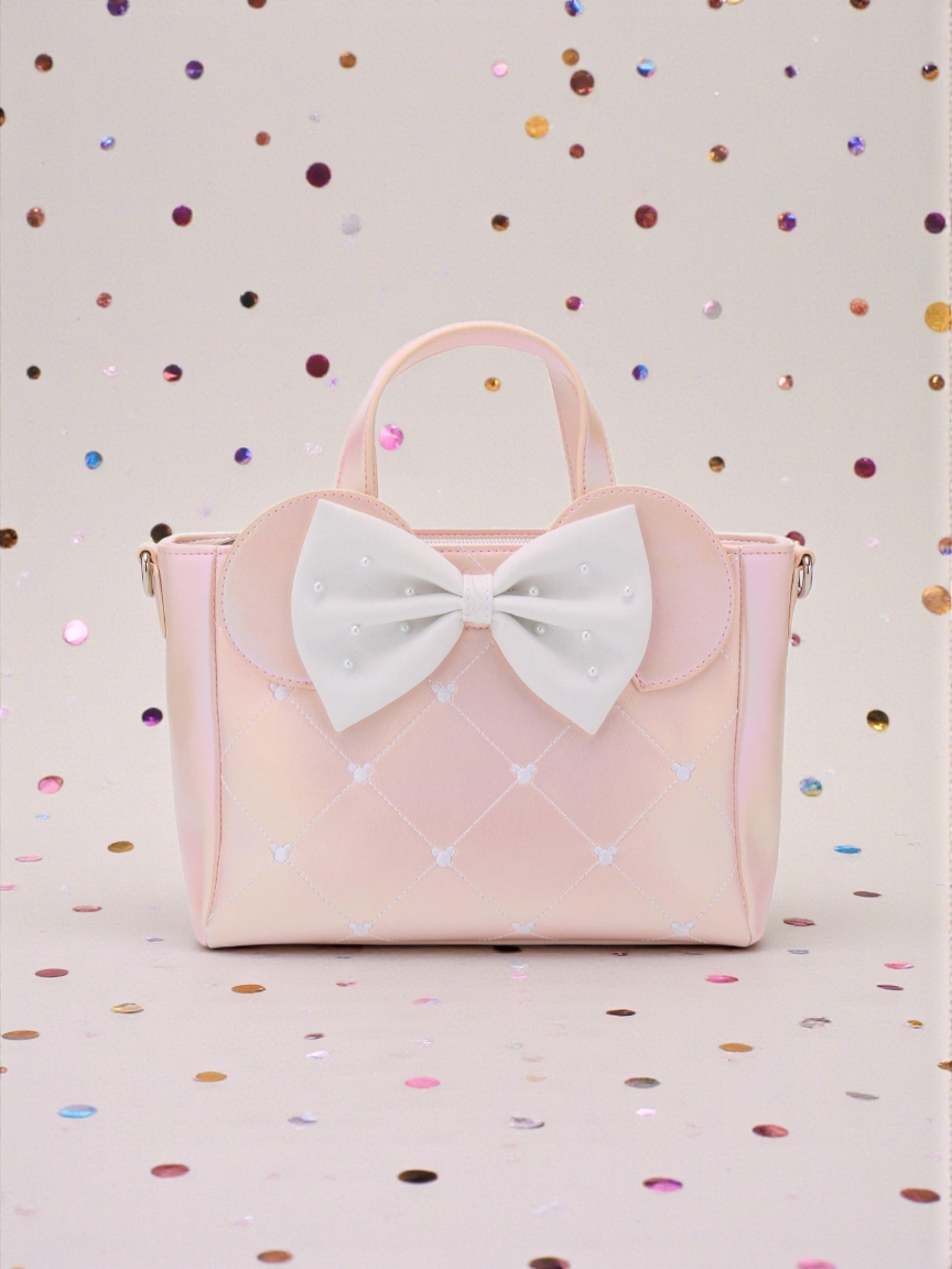 Loungefly Disney Minnie Mouse Pearlescent Pink Mini Handbag