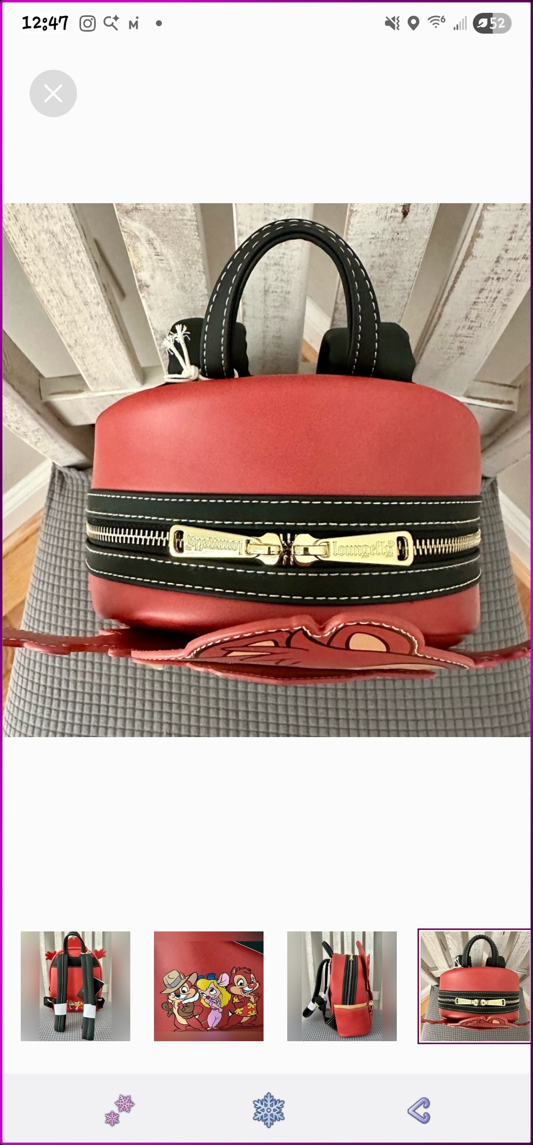 Loungefly Disney Chip and Dale Rescue Rangers Exclusive Backpack