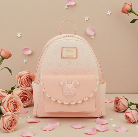 Loungefly Disney Mickey & Friends All-Over Print Ombre Peach Backpack